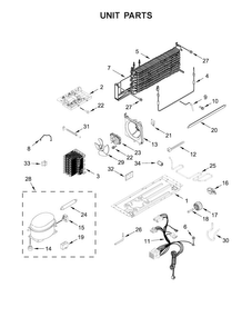 Unit Parts Diagram and Parts List for WRT518SZFW00  Whirlpool Refrigerator