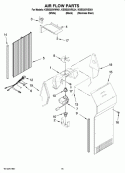 AIR FLOW PARTS Diagram and Parts List for KSBS25IVBL01  KitchenAid Refrigerator