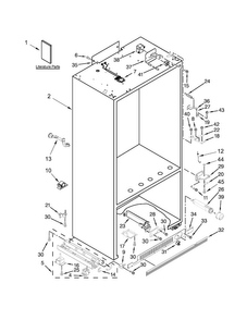 Cabinet Parts Diagram and Parts List for KBFN402EPA00  KitchenAid Refrigerator