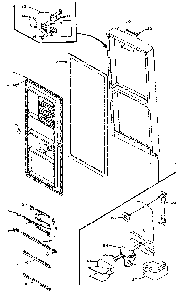 Door Parts Diagram and Parts List for 106M12P-F  Kenmore Refrigerator