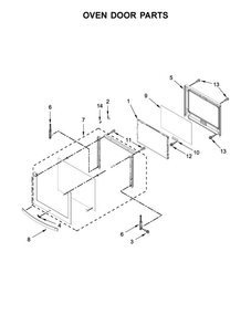 Part Location Diagram of W11044773 Whirlpool Door Hinge