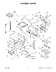 Chassis Parts Diagram and Parts List for KSIS730PSS0  KitchenAid Range