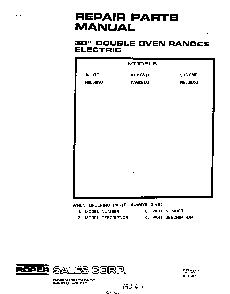Front Cover Diagram and Parts List for N9608*0  Roper Range