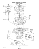 PUMP AND MOTOR Diagram and Parts List for KUDS21MS2  KitchenAid Dishwasher