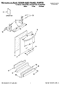 DOOR AND PANEL PARTS Diagram and Parts List for KUDK03FTBL3  KitchenAid Dishwasher