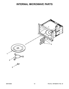 Internal Microwave Parts 2 Diagram and Parts List for WOC75EC7HS20  Whirlpool Microwave Oven Combo