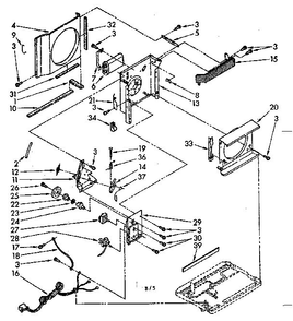 Air Flow And Control Parts Diagram and Parts List for 1068740690  Kenmore Air Conditioner