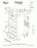CABINET PARTS Diagram and Parts List for G25EFSB23S4  Whirlpool Refrigerator