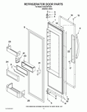 REFRIGERATOR DOOR PARTS Diagram and Parts List for KSSC36FTS04  KitchenAid Refrigerator