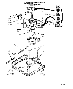Machine Base Diagram and Parts List for 6MAL5143VW1  Whirlpool Washer