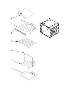 Internal Oven Parts Diagram and Parts List for KOST107ESS00  KitchenAid Wall Oven