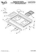 COOKTOP PARTS Diagram and Parts List for SF315PEPB2  Whirlpool Range