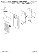 CONTROL PANEL PARTS Diagram and Parts List for YKHMS145JBT1  KitchenAid Microwave