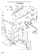 CONTROLS AND REAR PANEL Diagram and Parts List for SAWB600JQ0  Whirlpool Washer