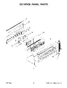 Control Panel Parts Diagram and Parts List for KFED500ESS06  KitchenAid Range