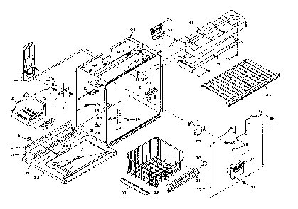 Freezer Section Parts Diagram and Parts List for 106W18GL  Kenmore Refrigerator