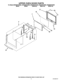 UPPER OVEN DOOR PARTS Diagram and Parts List for WOD93EC0AE00  Whirlpool Wall Oven