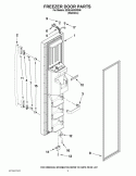 FREEZER DOOR PARTS Diagram and Parts List for ED5LHAXWS06  Whirlpool Refrigerator