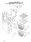 FREEZER LINER Diagram and Parts List for KSRK22ILBL02  KitchenAid Refrigerator