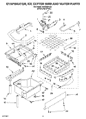 EVAPORATOR, ICE CUTTER GRID AND WATER Diagram and Parts List for KUIS155HLS3  KitchenAid Ice Maker