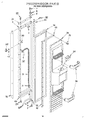 FREEZER DOOR Diagram and Parts List for KSSS42DBW00  KitchenAid Refrigerator