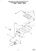 BROILER & OVEN BURNER Diagram and Parts List for SF367PEYB3  Whirlpool Range