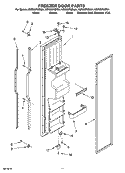 FREEZER DOOR PARTS Diagram and Parts List for KSRI25FNSS01  KitchenAid Refrigerator