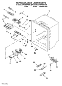 REFRIGERATOR LINER PARTS Diagram and Parts List for KBFS25ETSS00  KitchenAid Refrigerator