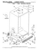 CABINET PARTS Diagram and Parts List for KSRG25FVWH06  KitchenAid Refrigerator