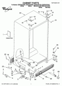 CABINET PARTS Diagram and Parts List for GS5SVAXVB00  Whirlpool Refrigerator