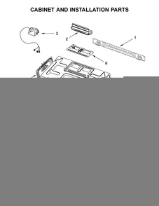 Cabinet And Installation Parts Diagram and Parts List for WMH76719CZ0  Whirlpool Microwave