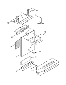 Door Panel Parts Diagram and Parts List for 66512789K311  Kenmore Dishwasher