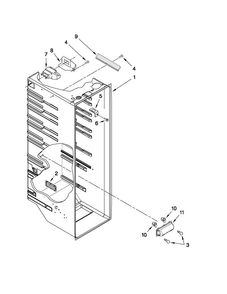 Refrigerator Liner Parts Diagram and Parts List for 10641263804  Kenmore Refrigerator