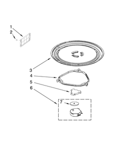 Turntable Parts Diagram and Parts List for WMH31017AB3  Whirlpool Microwave