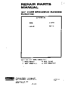 Front Cover Diagram and Parts List for F5817*0  Roper Range