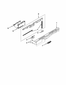 Control Panel And Latch Parts Diagram and Parts List for 66513292K110  Kenmore Dishwasher
