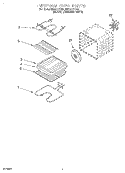 INTERNAL OVEN Diagram and Parts List for RBD277PDQ1  Whirlpool Wall Oven