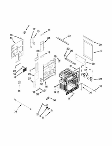 Chassis Parts Diagram and Parts List for YIES900DS01  Whirlpool Range