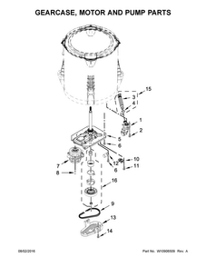 Gearcase, Motor And Pump Parts Diagram and Parts List for ITW4871FW0  Inglis Washer