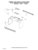 CABINET AND INSTALLATION PARTS Diagram and Parts List for YWMH1162XVB4  Whirlpool Microwave