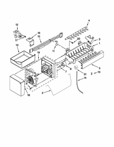 Icemaker Parts Diagram and Parts List for 59679323012  Kenmore Refrigerator
