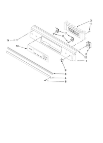 Control Panel Parts Diagram and Parts List for KERS807SSS02  KitchenAid Range