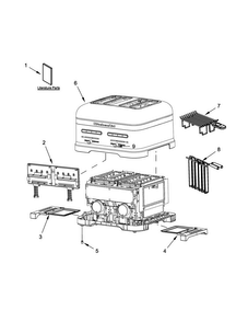 Unit Parts Diagram and Parts List for 5KMT4204ACA0  KitchenAid Toaster