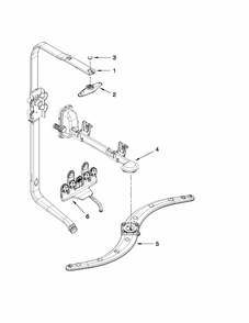 Upper Wash And Rinse Parts Diagram and Parts List for 66513262K112  Kenmore Dishwasher