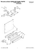 DOOR AND PANEL PARTS Diagram and Parts List for KUDS03FTPA1  KitchenAid Dishwasher