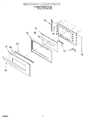 MICROWAVE DOOR, OPTIONAL Diagram and Parts List for KEMS377DBS2  KitchenAid Microwave Oven Combo