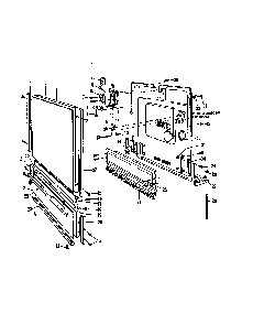 Door Diagram and Parts List for 8565L20  Roper Dishwasher