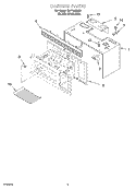 CABINET Diagram and Parts List for GH7155XHS1  Whirlpool Microwave