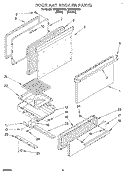 DOOR AND BROILER Diagram and Parts List for SF3000EYW3  Whirlpool Range