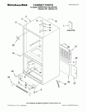 CABINET PARTS Diagram and Parts List for KBRS22KVSS2  KitchenAid Refrigerator
